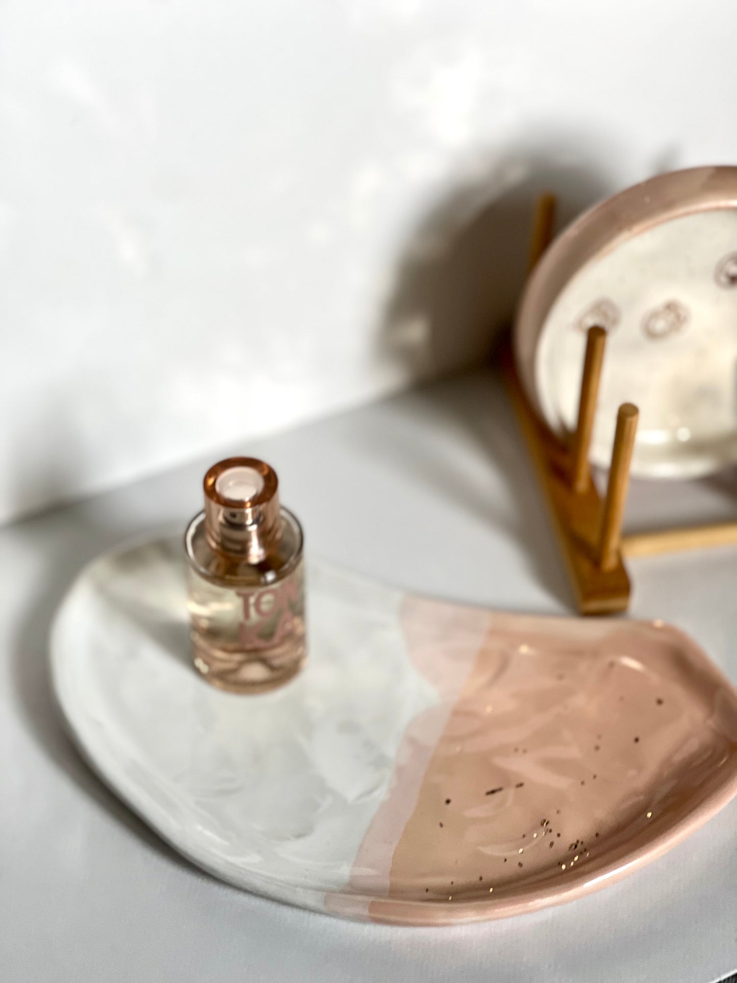 Pink with Gold Flecks Tray