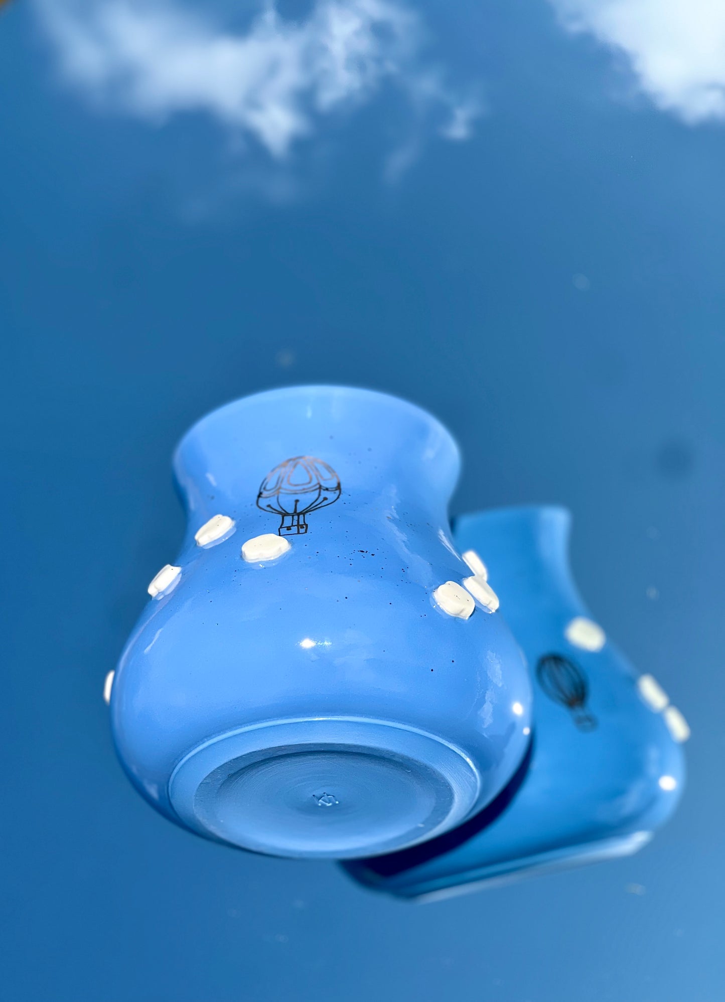 ‘Summertime Blues’ Hot Air Balloon Vase