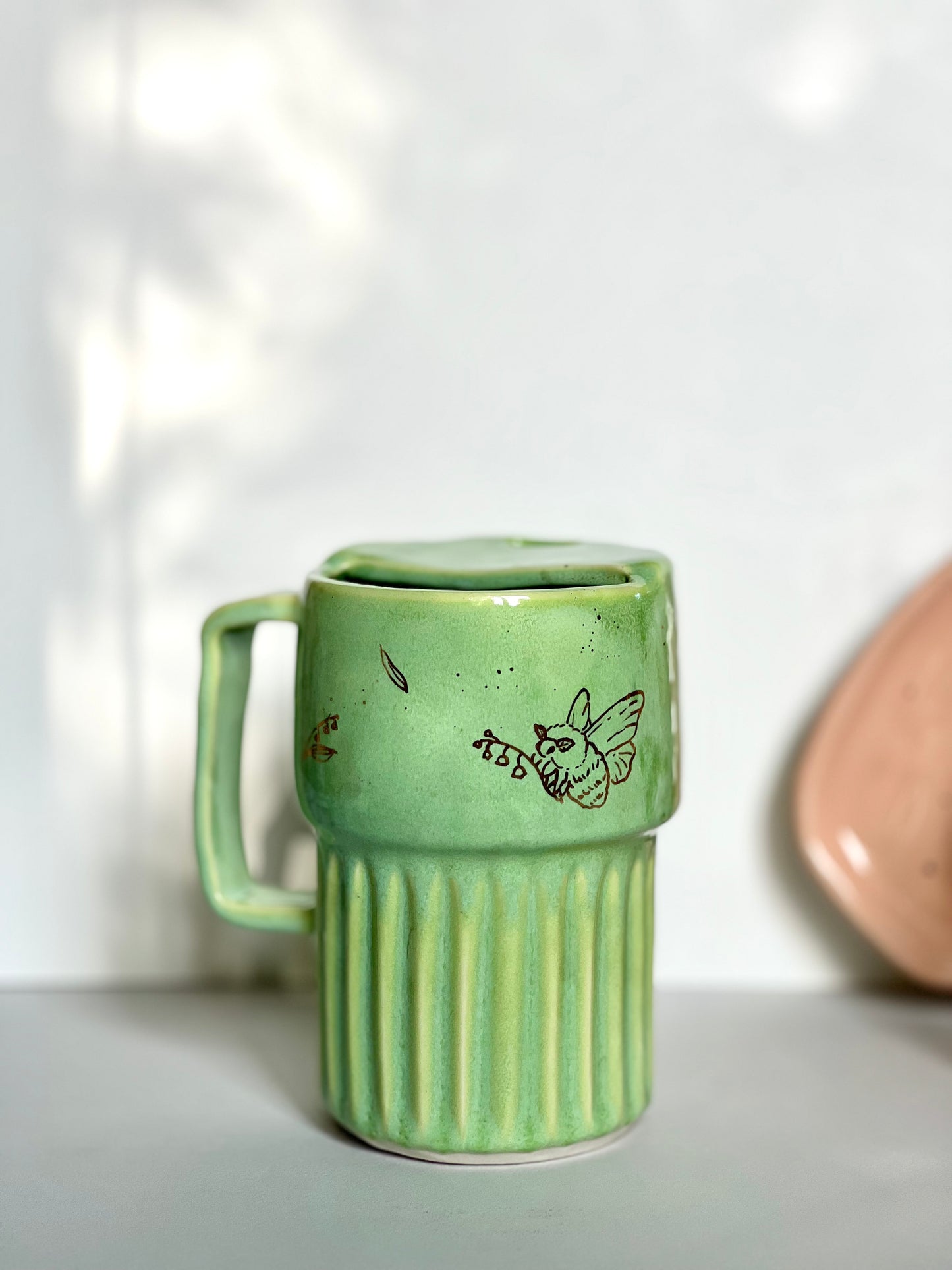 Mothguy Green Travel Mug
