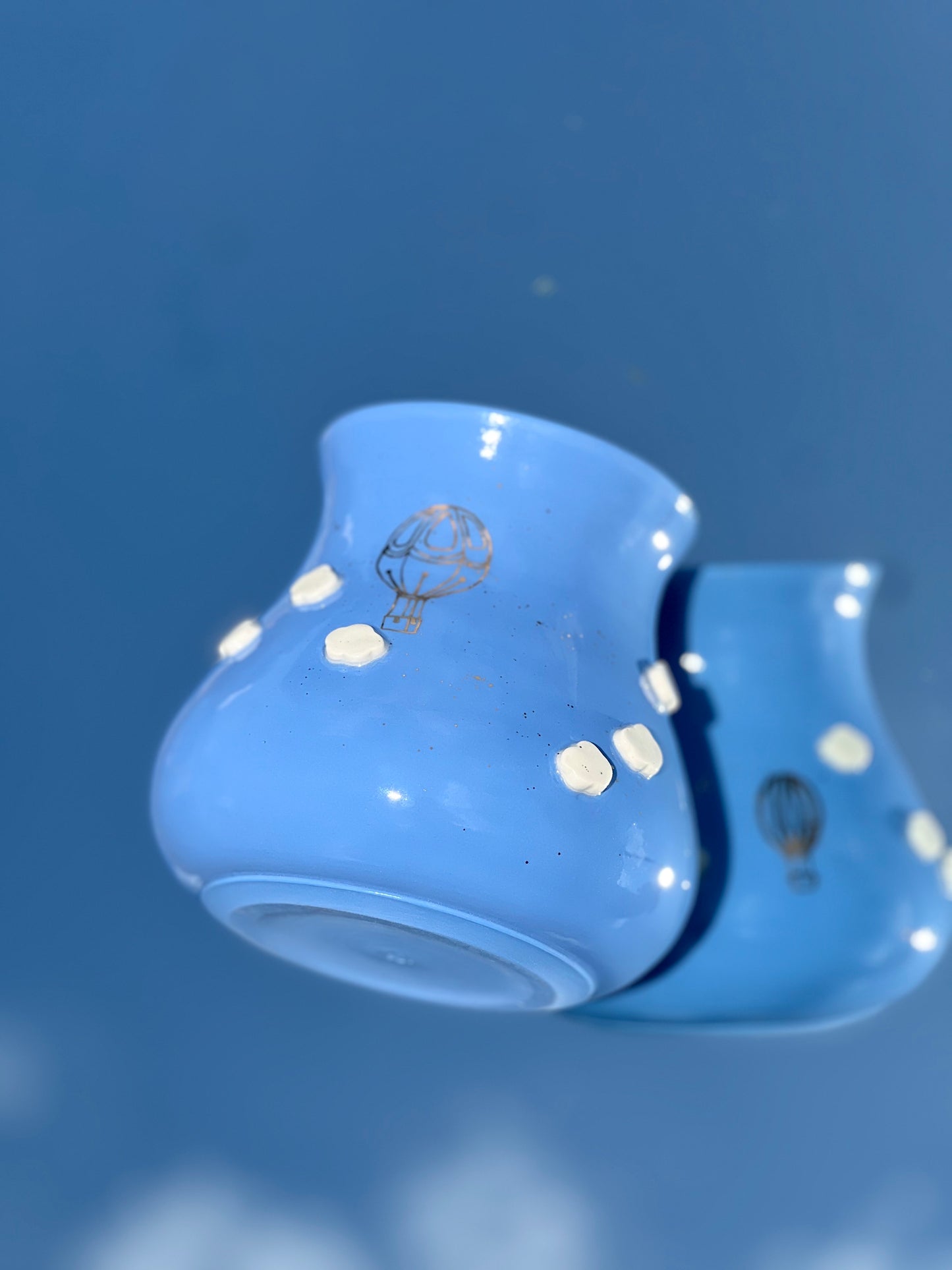‘Summertime Blues’ Hot Air Balloon Vase