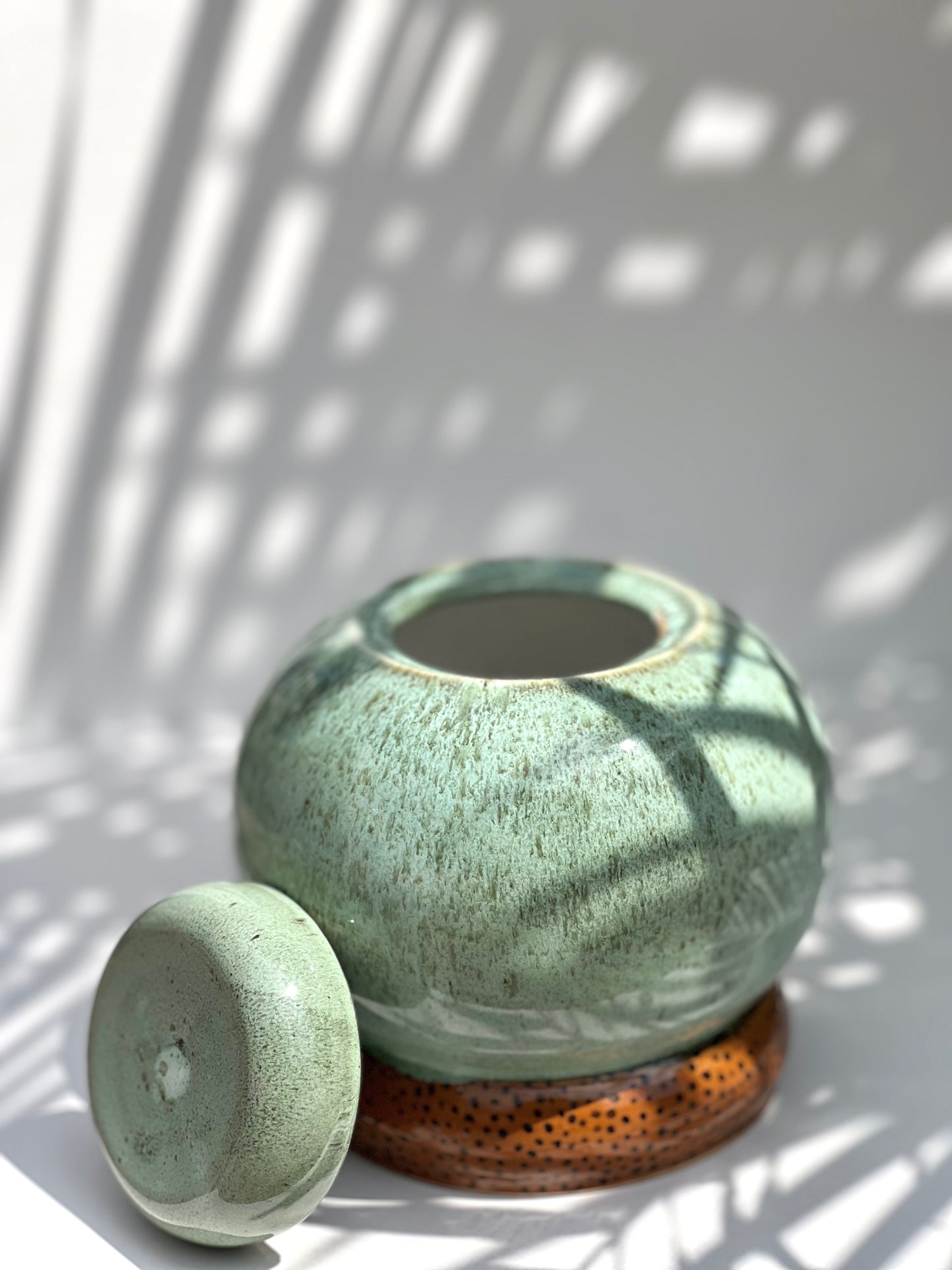 Cheetah Print Vase with Lid *Disclaimer