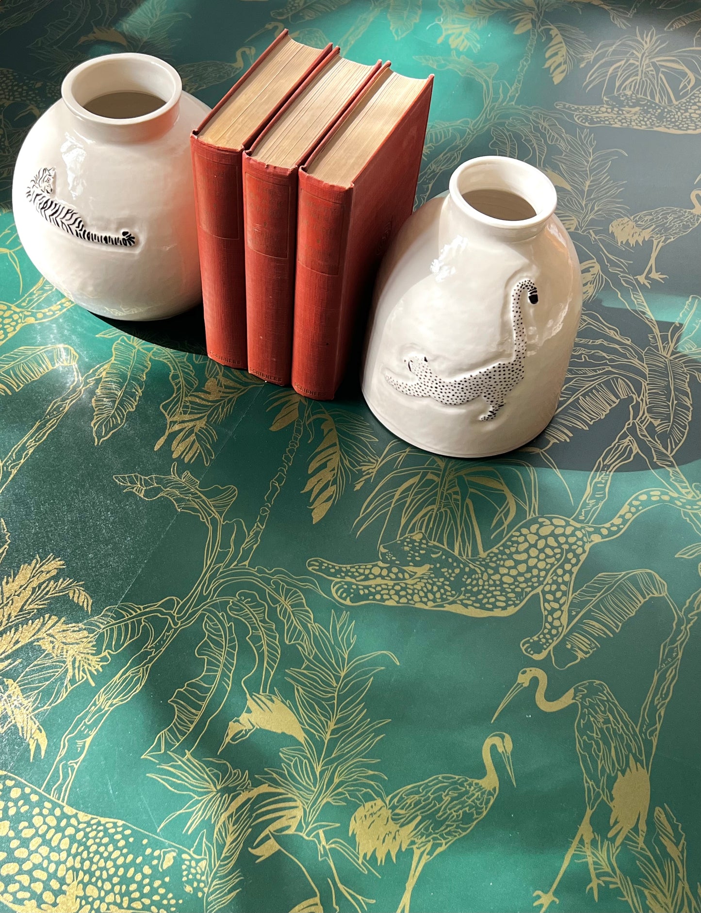 The Stretch and the Watch - Two Cat Vases