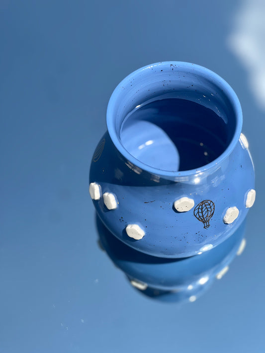 ‘Summertime Blues’ Hot Air Balloon Vase