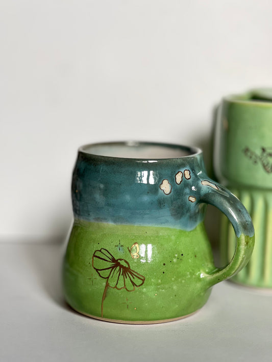 Sky and Green Mug *Discounted