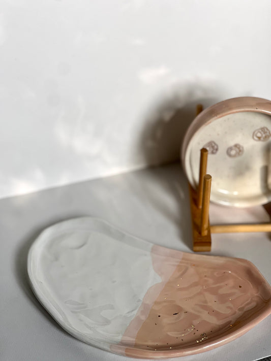 Pink with Gold Flecks Tray